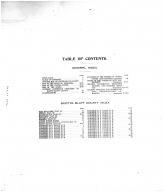 Table of Contents, Scotts Bluff County 1907